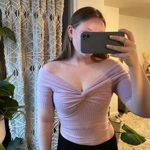 Purple crop top